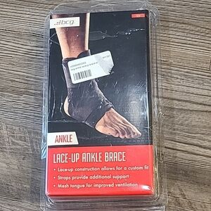 BCG Black Lace-Up Ankle Brace with Straps Size Small/Medium